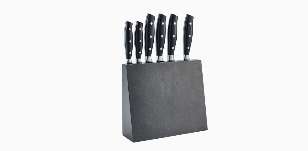 ITEM NO.:SAR6A3008-7pcs ABS handle knife set with coating wooden block
