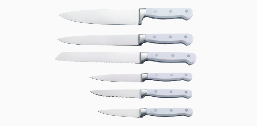 6pcs ABS handle knife set