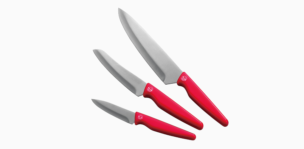 3pcs PP handle knife set 